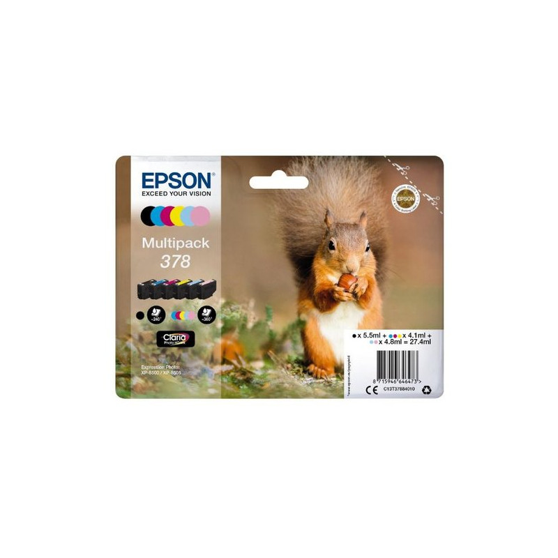 MULTIPACK EPSON 378 6C C13T37884010 Scoiattolo x XP-8600 XP-8700