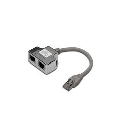 SDOPPIATORE SCHERMATO DIGITUS PER CAT. 5E PER 2 LINEE RJ45