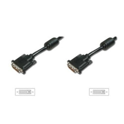 CAVO DIGITUS DVI-D TO DVI-D, M/M, 5MT, DUAL LINK, Connettori 24+1 pin con ferrite, NERO, LP6704