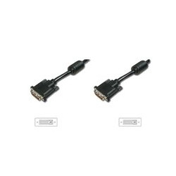 CAVO DIGITUS DVI-D TO DVI-D, M/M, 5MT, DUAL LINK, Connettori 24+1 pin con ferrite, NERO, LP6704