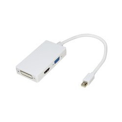 ADATTATORE LINK MINI DISPLAYPORT TO DVI-I(24+5)+HDMI+VGA, M/F, BIANCO, LKADAT17