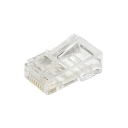 PLUG LINK RJ45 CAT 5E UTP NON SCHERMATO CON INSERTO PER CAVO FLESSIBILE - Confezione 100pz