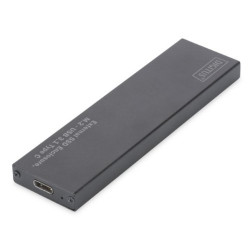 BOX ESTERNO DIGITUS USB 3.1 tipo C PER SSD M2 x i moduli: 80,60,42,30mm Alloggiamento in alluminio