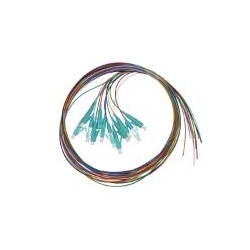 SET 12 CAVI PIGTAIL FIBRA OTTICA COLORATI CONNETTORI LC OM3 SIMPLEX 2 MT