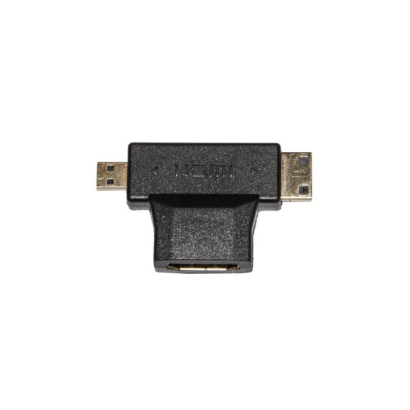 ADATTATORE LINK HDMI TO MINI HDMI + MICRO HDMI, F/M, NERO, LKADAT57