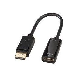 ADATTATORE LINDY DISPLAYPORT TO HDMI, M/F, 4K, PASSIVO, NERO, 41718