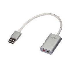 ADATTATORE LINDY USB-AUDIO Connessone di casse o cuffie e microfono con interfaccia jack da 3.5mm da una porta USB Tipo A