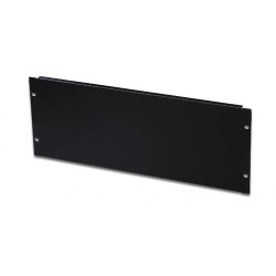 PANNELLO CIECO 4 UNITA' PER CHIUSURA SPAZI VUOTI IN ARMADI RACK 19" VITI INCLUSE NERO