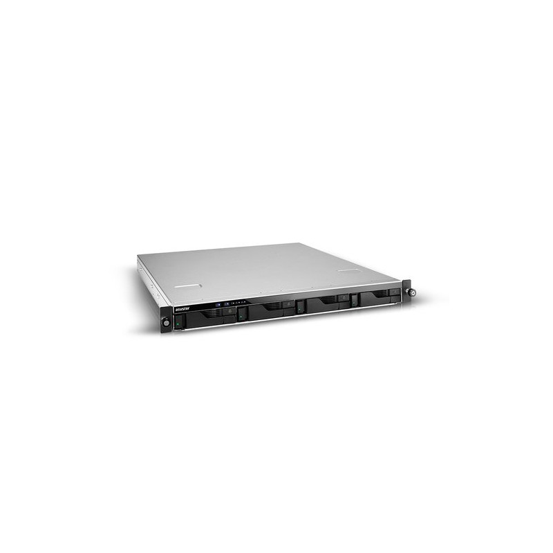 ASUSTOR NAS 1U RACK 4 Bay, Intel ATOM C3538 4Core, 8GB (128GB MAX) , 2.5 GbE x2, USB 3.2 x4, 2X250W .. AS6504RD