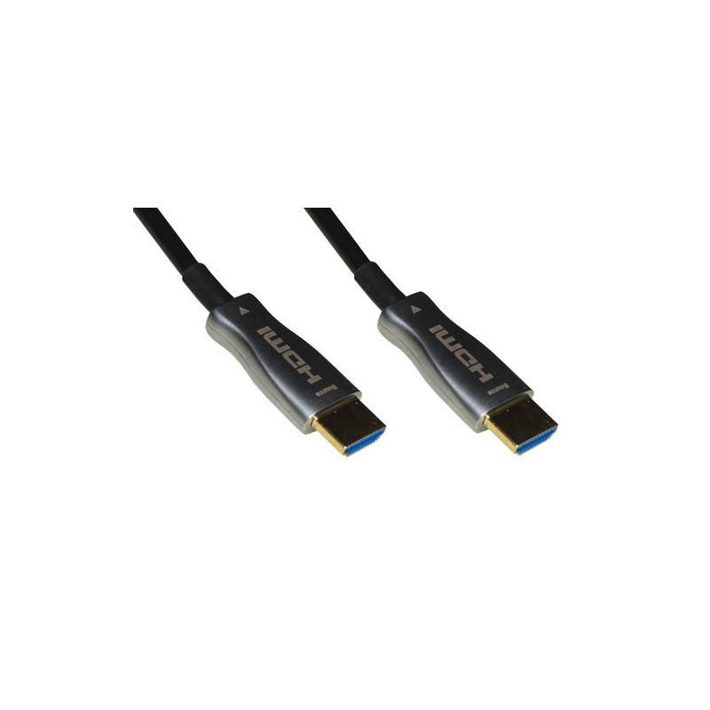 CAVO LINK HDMI 2.0 TO HDMI, M/M, 30MT, AOC FIBRA OTTICA IBRIDO, HDCP, ARC, EDID 4K - 60HZ, 4:4:4, NERO, LKCHD30F