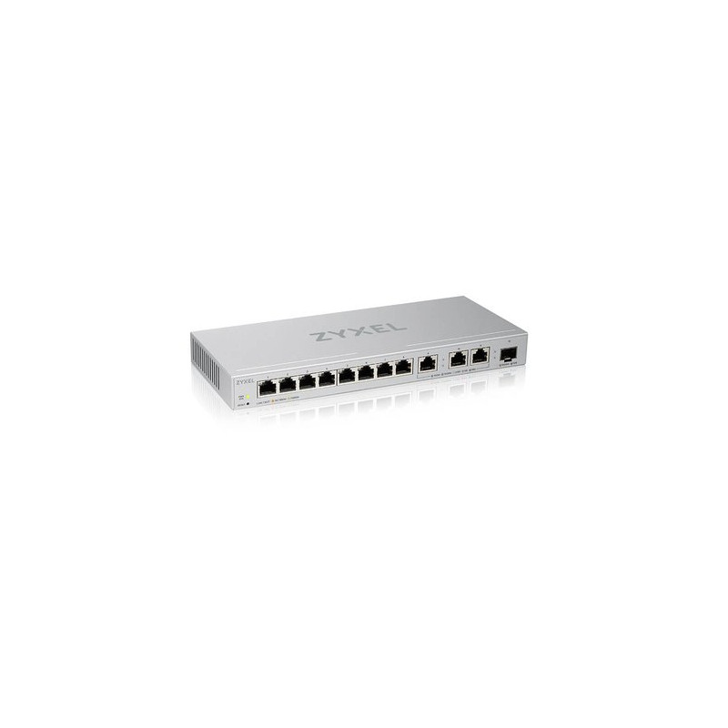 Switch SMART MANAGED, 8 porte Gigabit, 3 porte 10MGbE, 1 porte SFP+ 10GbE, - Easy Management per VLAN, QoS - FANLESS