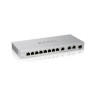 Switch SMART MANAGED, 8 porte Gigabit, 3 porte 10MGbE, 1 porte SFP+ 10GbE, - Easy Management per VLAN, QoS - FANLESS