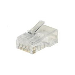 CONFEZIONE 100 CONNETTORI 8 POLI CAT 6 UTP NON SCHERMATO RJ45 PER CAVO SOLIDO