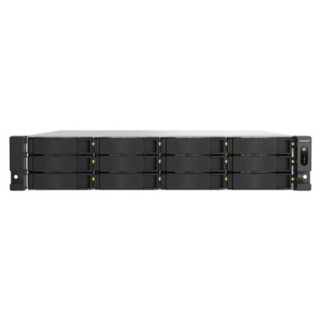 NAS RACK 2U QNAP TS-h1277AXU-RP-R7-32G 12HD + 2x M.2 NVMe 2P 2.5GbE 2P 10GbE BaseT  2xUSB RAM 32GB DDR4 AMD Ryzen 7700 2X550W