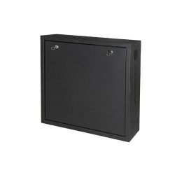 BOX A MURO DVR/NVR 2 SERRATURE CON RIPIANO APRIBILE E BLOCCAGGI REGOLABILI, ATTACCO VESA PER MONITOR INCLUSO NERO