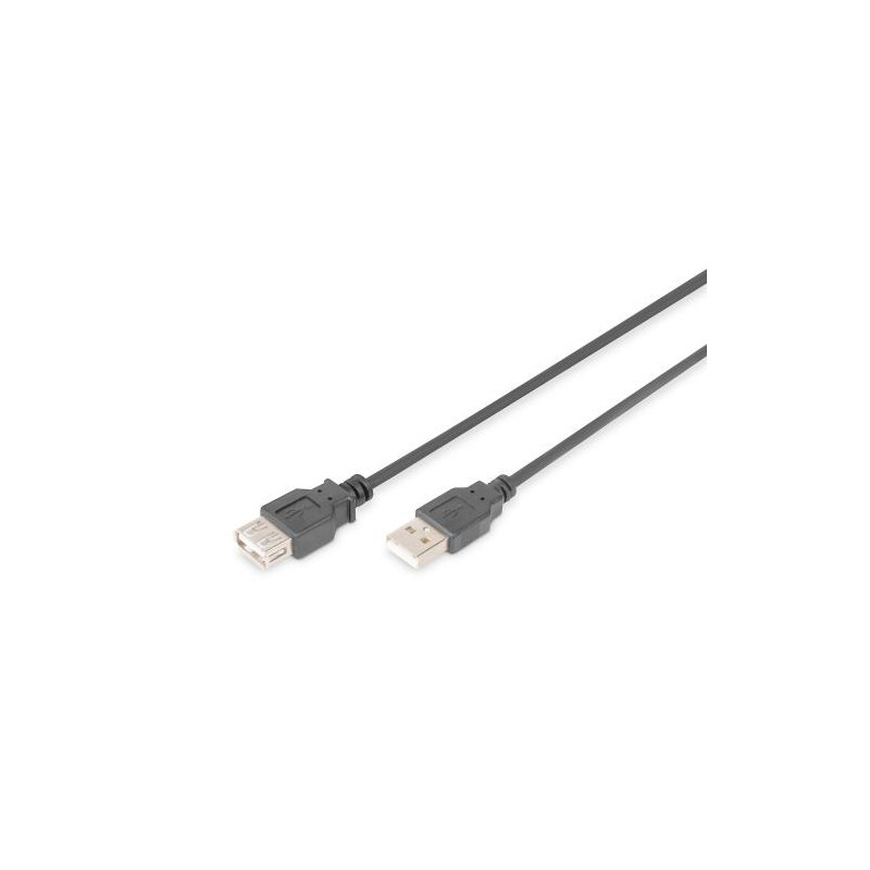 CAVO DIGITUS USB 2.0 A TO USB A, M/F, 3MT, (PROLUNGA), NERO, AK-300202-030-S