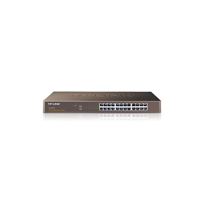 SWITCH TP-LINK TL-SG1024 24P LAN GIGABIT DESKTOP 10/100/1000Mbps RACKMOUNTABLE RJ45 CASE ACCIAIO