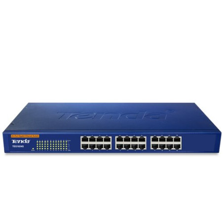 SWITCH TENDA TEG1024G 24P GIGABIT 10/100/1000 RJ45 UNAMANAGED RACK