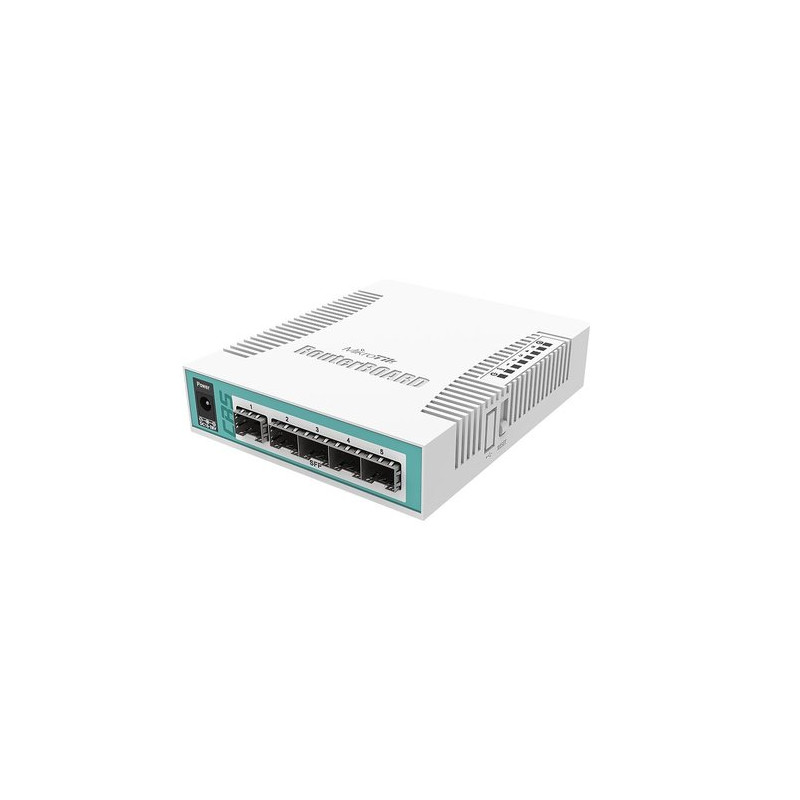 SWITCH MIKROTIK CloudRouter CRS106-1C-5S with 400MHz CPU,128MB RAM, 1x Combo port (Gigabit Ethernet or SFP), 5 x SFP cages