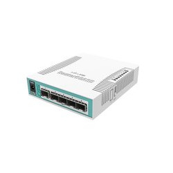 SWITCH MIKROTIK CloudRouter CRS106-1C-5S with 400MHz CPU,128MB RAM, 1x Combo port (Gigabit Ethernet or SFP), 5 x SFP cages