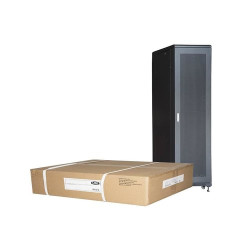 ARMADIO LINK RACK 19" 42U (A)2055, (L)600, (P)1000 COLORE NERO DISASSEMBLATO PORTA TRAFORATA