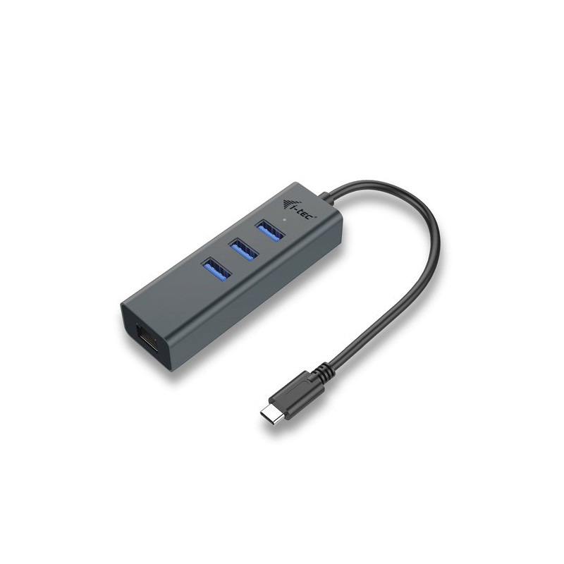 HUB USB-C I-TEC C31METALG3HUB 3 PORTE USB 3.0 + Gigabit Ethernet Adapter