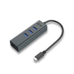 HUB USB-C I-TEC C31METALG3HUB 3 PORTE USB 3.0 + Gigabit Ethernet Adapter