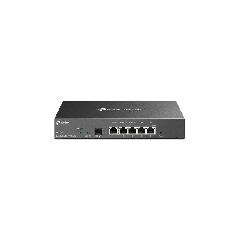 ROUTER TP-LINK ER7206 GIGABIT DUAL WAN SAFESTREAM VPN ROUTER,5P GIGABIT,1P GIGA SFP WAN,1P GIGA RJ45,2P WAN/LAN