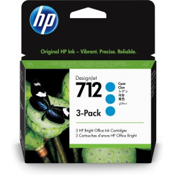 INK HP 3ED77A N.712 Ciano Tripack