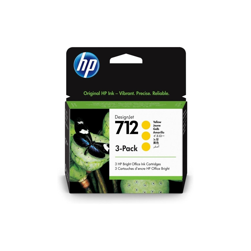 INK HP 3ED79A N.712 Giallo Tripack