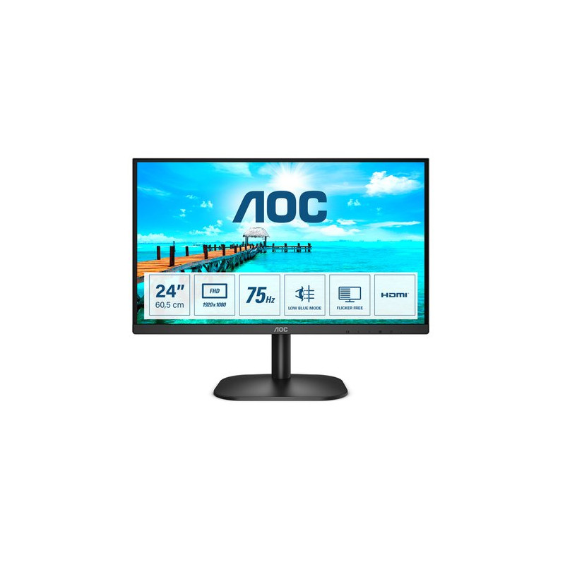 MONITOR AOC LED 23.8'' Wide 24B2XHM2 VA1920x1080 4ms 250cd/mq 3.000:1 (20.000.000:1) VGA HDMI VESA