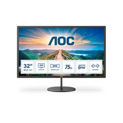 MONITOR AOC LED 31.5" Wide Q32V4 IPS 2560x1440 4ms 250cd/mq 1.200:1(20.000.000:1) 2x2W MM HDMI DP