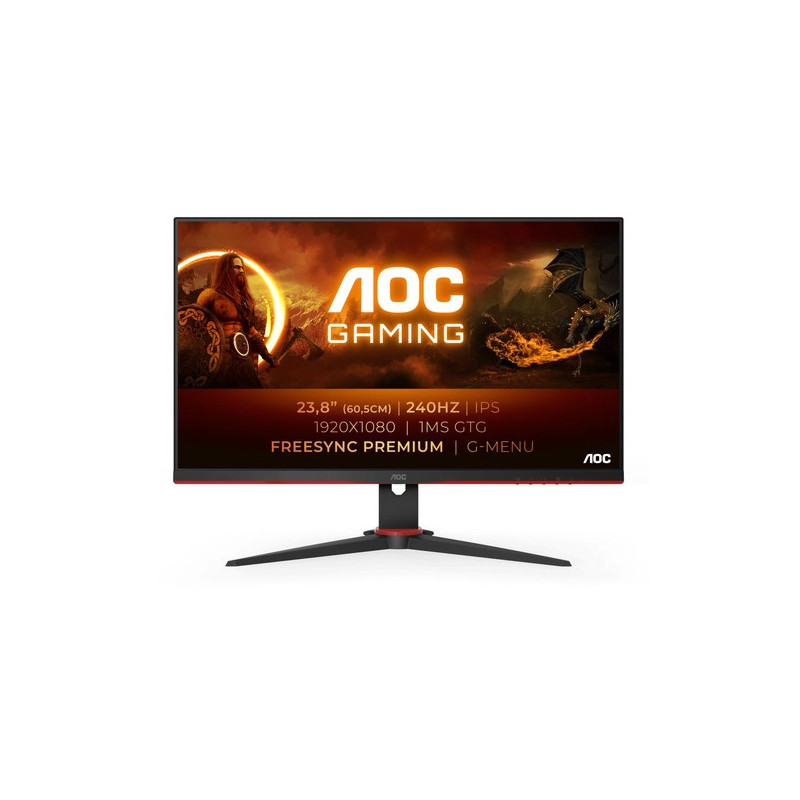 MONITOR AOC LED 23.8" Wide 24G2ZE/BK 240Hz IPS 1920x1080 0.5ms 350cd/mq 1.000:1 2HDMI DP VESA GAMING