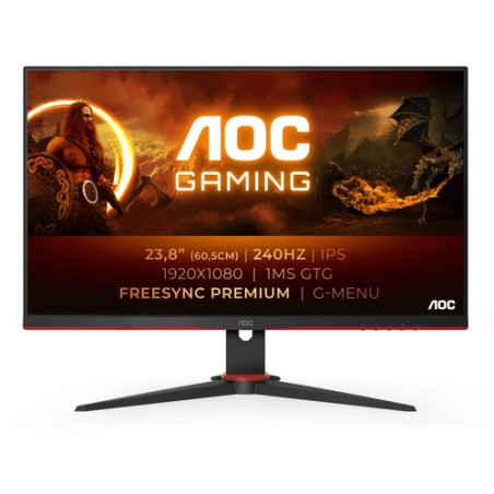 MONITOR AOC LED 23.8" Wide 24G2ZE/BK 240Hz IPS 1920x1080 0.5ms 350cd/mq 1.000:1 2HDMI DP VESA GAMING