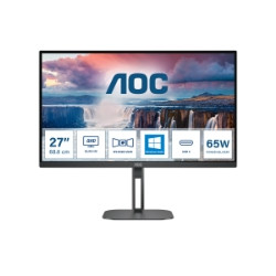 MONITOR AOC LED 27" Wide Q27V5N/BK VA 2560x1440 4ms 300cd/mq 20.000.000:1 2x3W MM Reg.H PIVOT 2HDMI 2DP