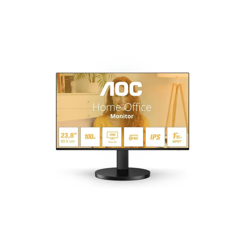 MONITOR AOC LED 23.8'' Wide 24B3HA2 IPS 1920x1080 100HZ 4ms 250cd/mq 1.300:1 (20.000.000:1) 2x2W MM VGA HDMI