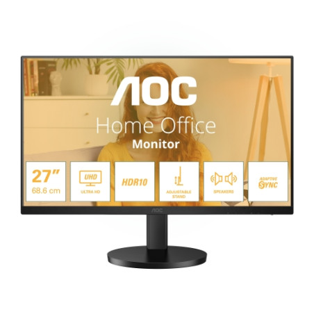 MONITOR AOC LED 27"Wide U27B3AF IPS 3840x2160 4ms 350cd/mq 1.000:1(20.000.000:1) 2x2W MM Reg.H 2HDMI DP