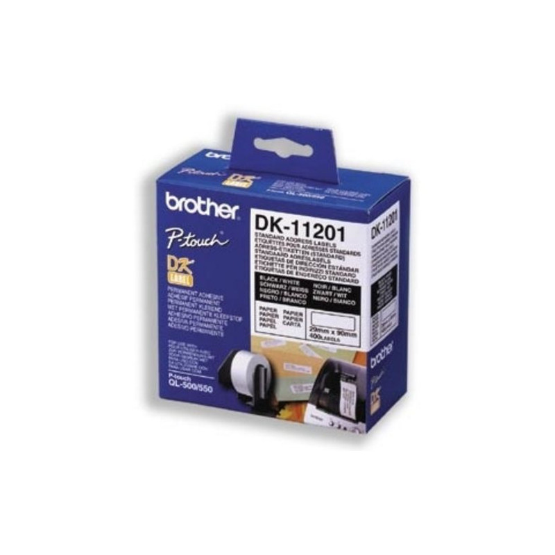 ETICHETTE BROTHER DK-11201 CONF.400PZ ADESIVE 29x90mm X QL-500 QL-550 QL-560 QL-570 QL-700 QL-710W QL-800 QL-810W