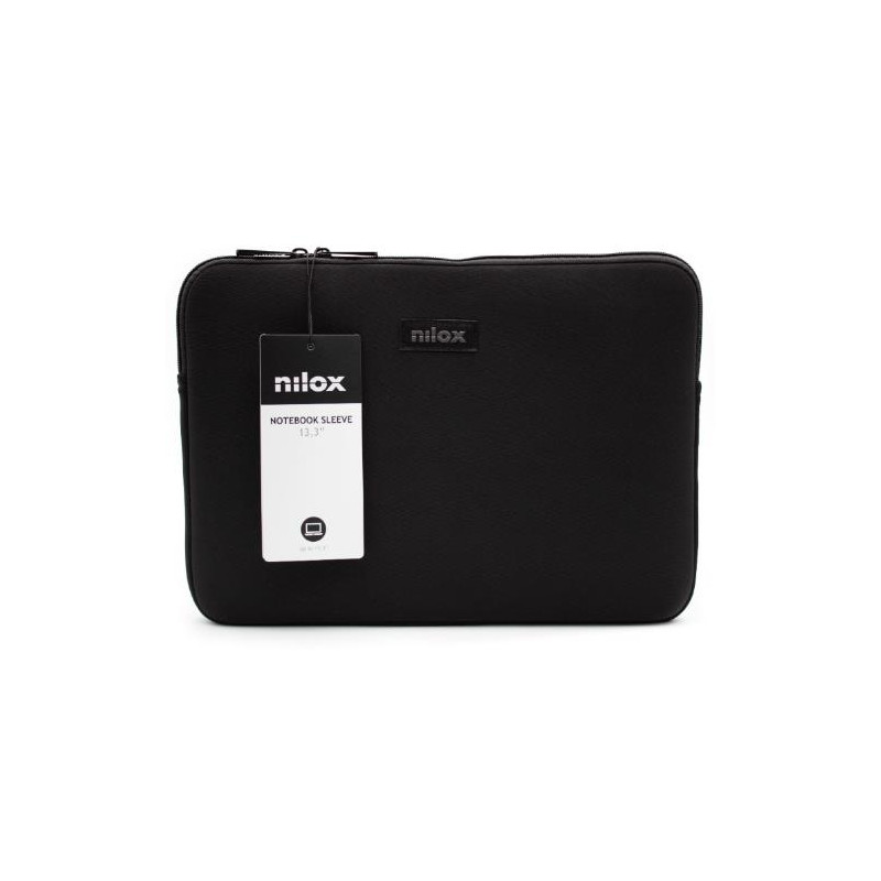 CUSTODIA SLEEVE NILOX x NOTEBOOK 13.3-colore nero in Neoprene-larghez. 35.5 cm-altez. 26 cm-profond. 2 cm-NXF1301