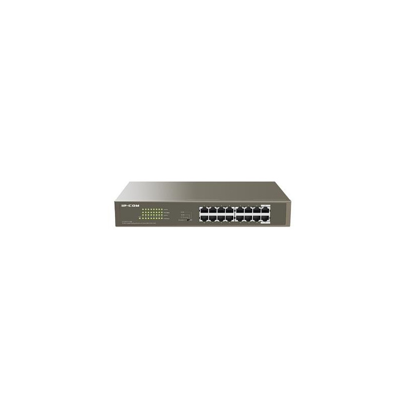 SWITCH IP-COM G1116P-16-150W, 16 porte RJ10 100/1000/45M,fino a 2000 Mbps di velocità di trasmissione full duplex,32 Gbps,135W