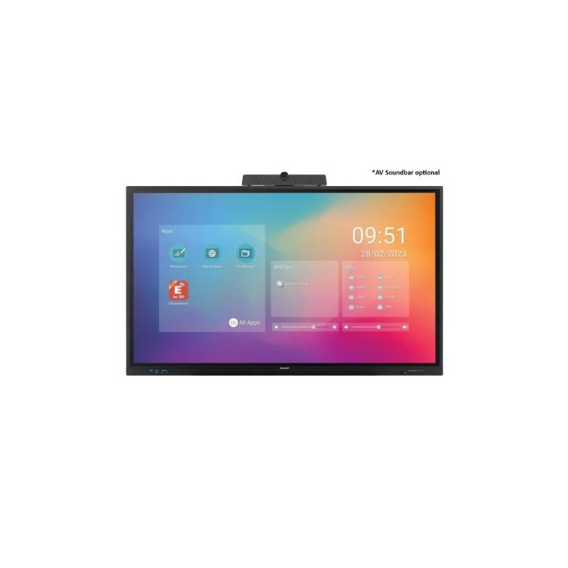 MONITOR TOUCH NEC 65" LC-Series, UHD, 450 cd/m2, 16/7 proof, Infrared, 20 touchpoints, OPS Slot, Android SoC, USB-C