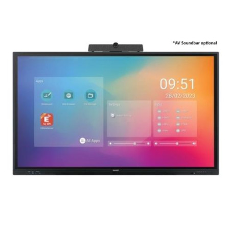 MONITOR TOUCH NEC 65" LC-Series, UHD, 450 cd/m2, 16/7 proof, Infrared, 20 touchpoints, OPS Slot, Android SoC, USB-C