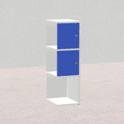 EDERA armadio 1 modulo seguito a 2 ante blu, dimensioni 37x45xh118cm - K-1A.H3.RTS+2ANTA.SEG.BL