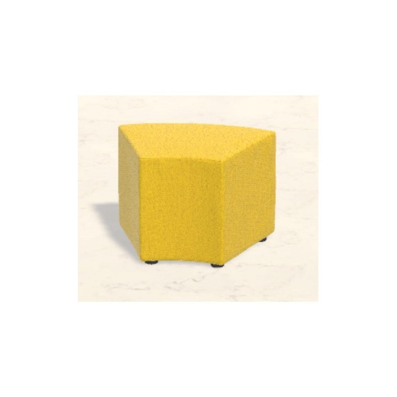 FLORA Pouf componibile angolare prof. 48cm H46cm, tessuto ignifugo,struttura in legno, imbottitura in gomma colore a scelta