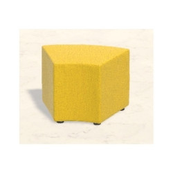 FLORA Pouf componibile angolare prof. 48cm H46cm, tessuto ignifugo,struttura in legno, imbottitura in gomma colore a scelta