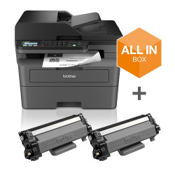 MULTIFUNZIONE BROTHER LASER MFC-L2827DWXL A4 32PPM 128MB 250FF FAX ADF DUPLEX LAN USB2.0 WiFi Starter Kit Toner 6.000PP