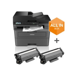 MULTIFUNZIONE BROTHER LASER MFC-L2827DWXL A4 32PPM 128MB 250FF FAX ADF DUPLEX LAN USB2.0 WiFi Starter Kit Toner 6.000PP