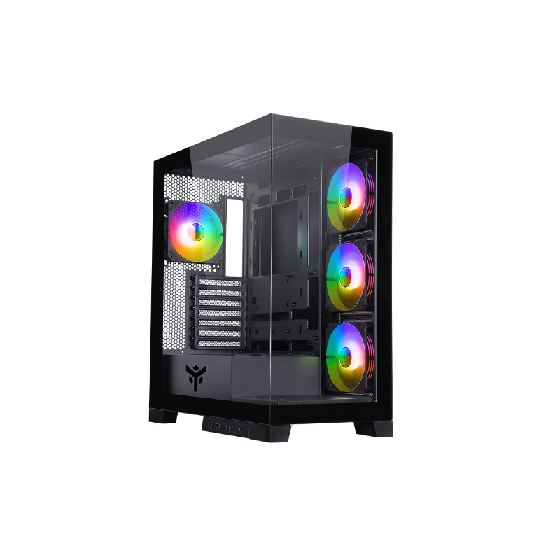 CASE ITEK SHOWBUI 45B - GAMING TOWER, ATX, 4x12cm ARGB fan, 2xUSB3, TYPE-C,SYDE & FRONT PANEL TEMP GLASS - ITGCASB45B