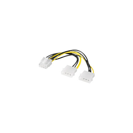 CAVO INTERNO LINK ALIMENTAZIONE PCI EXPRESS 8 POLI TO 2 X MOLEX 5,25" (ADATTATORE PER VGA) - E10058