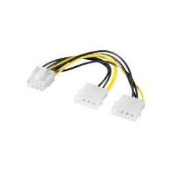 CAVO INTERNO LINK ALIMENTAZIONE PCI EXPRESS 8 POLI TO 2 X MOLEX 5,25" (ADATTATORE PER VGA) - E10058